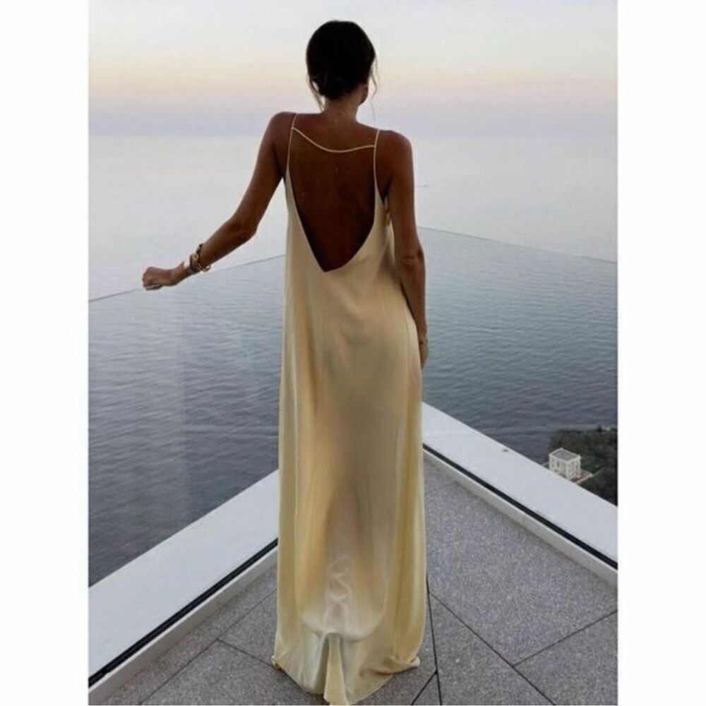 COMMENSE SILKY DRESS